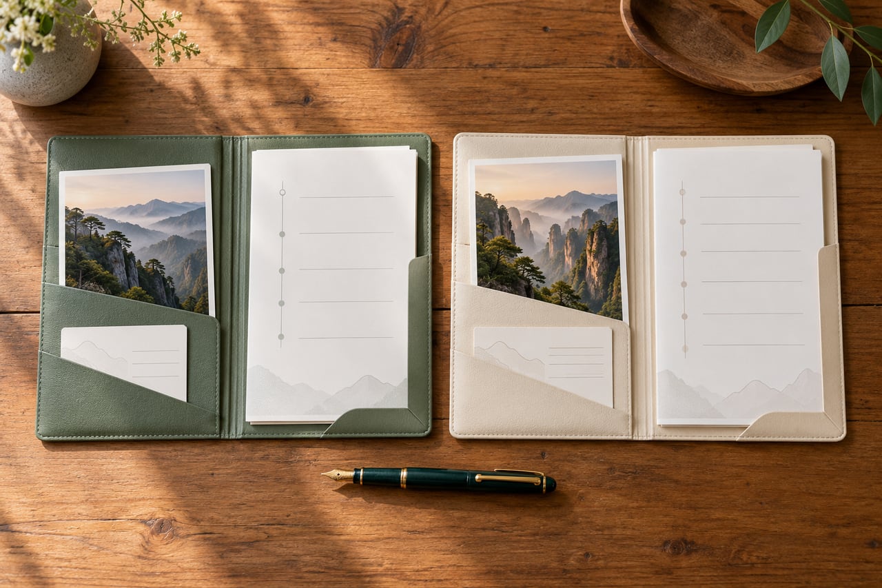 Travel documents arranged for comparing holiday options.